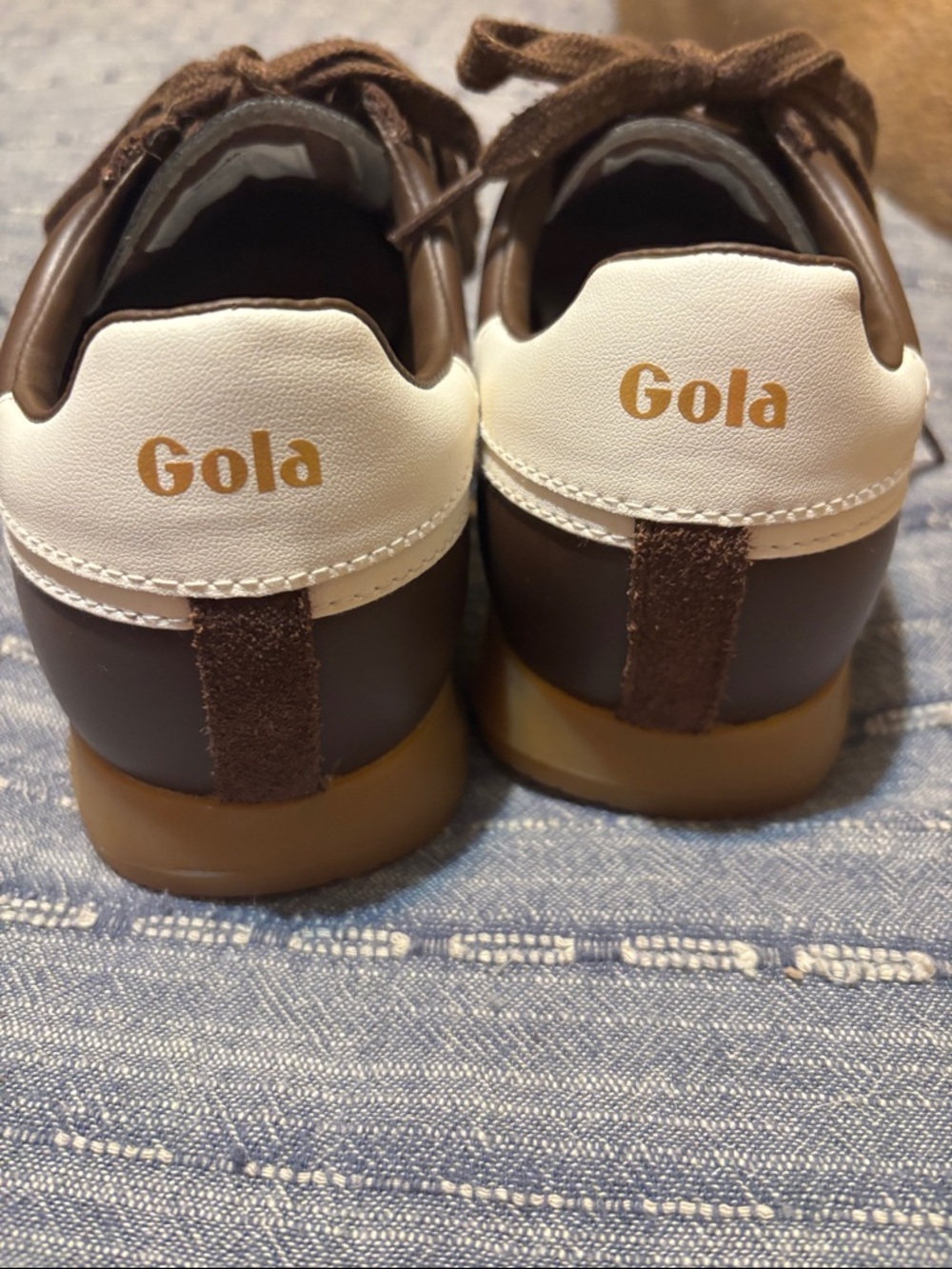Gola Brown and White Retro Trainer Sneakers - Picture 4 of 4